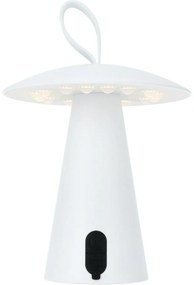 Stolná vonkajšia prenosná LED lampa Boise, biela, USB, 15 x 17 cm, plast