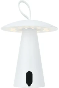 Stolná vonkajšia prenosná LED lampa Boise, biela, USB, 15 x 17 cm, plast
