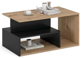 Konferenčný stolík Bardia, dub artisan / čierna