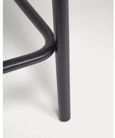 Čierna barová stolička z brestového dreva (výška sedadla 65 cm) Doriane – Kave Home