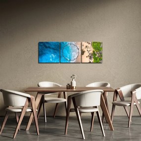 Obraz - Pláž v Indonézii (s hodinami) (90x30 cm)