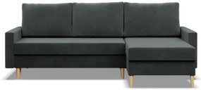 Rohová rozkladacia sedačka BLANK Elegant tmavosivá