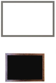 Toptabule.sk TBNMBR Biela tabuľa na magnetky v drevenom sivom ráme 120x90cm