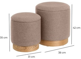 Svetlohnedý taburet – Casa Selección