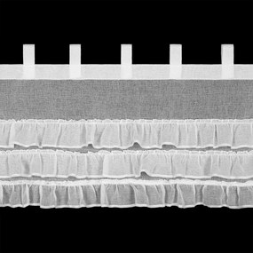 KRÁTKA ZÁCLONA NA PÚTKACH LILIAN1 150X45 CM BIELA