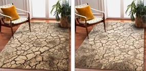 Koberec KARMEL Terra popraskaná zem orech