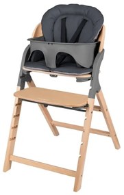 Lionelo - Detská jedálenská stolička 3v1 MEGAN Grey Wood