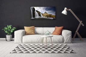 Obraz Canvas Vodopád hory príroda 120x60 cm