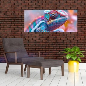 Obraz - Sfarbený chameleón (120x50 cm)