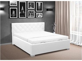Čalúnená posteľ s elektrickým otváraním úložného priestoru DENIS 160 Farba: eko bílá