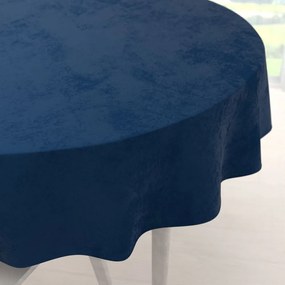Biante Veľký zamatový okrúhly obrus Velvet Premium SVP-029 Námornícka modrá Ø 220 cm