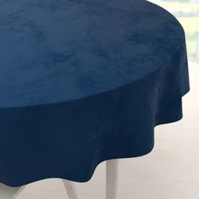 Biante Zamatový okrúhly obrus Velvet Premium SVP-029 Námornícka modrá Ø 70 cm