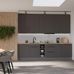 Kuchynská linka Aria GR/ANT 300 cm bez kuchynskej dosky