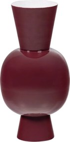 Vínovočervená kovová váza (výška 38 cm) Auri – WOOOD
