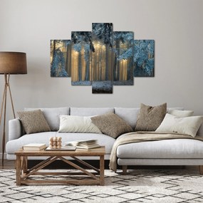 Obraz zasneženého lesa (150x105 cm)