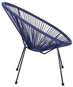 Modré kovové/plastové záhradné kreslo Avocado Comfort – Bonami Selection