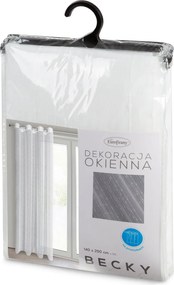 ZÁCLONA NA KRÚŽKOCH BECKY 140X250 CM BIELA