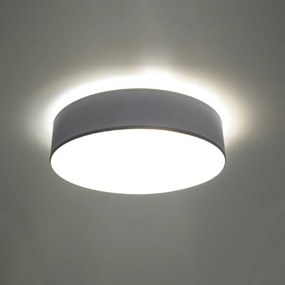 Stropné svietidlo Arena, 1x sivé plastové tienidlo, (biely plast), (fi 55 cm)
