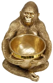 Gorilla Holding Bowl dekorácia zlatá 41cm