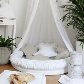 Ľanový vankúš hviezda prírodná 50 cm