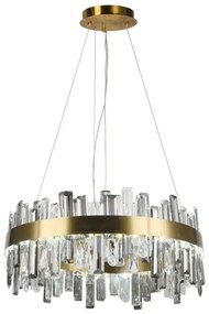 LED Stmievateľný krištáľový luster na lanku LED/80W/230V + diaľkové ovládanie