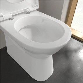 VILLEROY &amp; BOCH ViCare WC misa kombi (zvýšená) s hlbokým splachovaním bez vnútorného okraja, zadný odpad, 360 x 710 mm, biela alpská, s povrchom AntiBac a CeramicPlus, 4620R0T2
