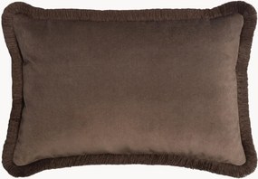 Ručne vyrobený zamatový vankúš so strapcami Happy Pillow
