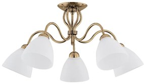 Prisadený luster ARIEL 5xE27/15W/230V zlatá