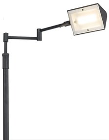 Dizajnová stojaca lampa čierna vrátane LED s dotykovým stmievačom - Notia