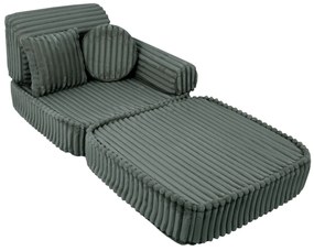 MeowBaby® Churros detská pohovka Plus, Pine Forest Green