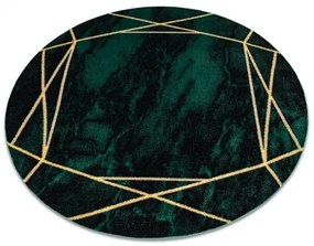 styldomova Zeleno-zlatý koberec Glamour Emerald 1022 kruh