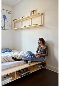 Dvojlôžková posteľ z borovicového dreva s roštom 160x200 cm v prírodnej farbe Merge – Karup Design