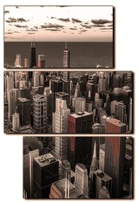 Obraz na plátne - Mrakodrapy v Chicagu - obdĺžnik 7268FD (105x70 cm)