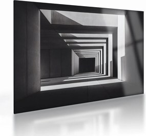 Sklenený obraz - Štvorcový tunel (70x50 cm)