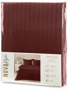 SATÉNOVÉ OBLIEČKY VERA 200X220 CM, 2 KS 70X80 CM BORDOVÉ