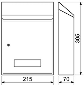 Poštová schránka RICHTER BK33 (antracit, bielá, čierná, hnedá), hnedá matná, RICHTER HNEDÁ (RAL 8019M)