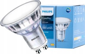 10x GU10 LED žiarovka PHILIPS 4,9W 550lm 4000k prémiová