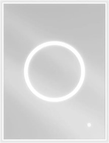 Mexen Koga, LED kúpeľňové zrkadlo s podsvietením 60 x 80 cm, 6000K, ochrana proti zahmlievaniu, 9821-060-080-611-00