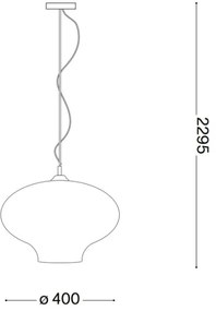 Ideal Lux - Luster na lanku BISTRO 1xE27/60W/230V pr. 40 cm číra