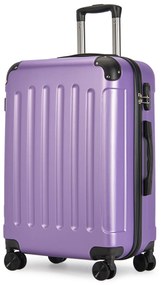 Stredný kufor so 4 kolieskami 65x44,5x27 cm, veľkosť M, ružovo fialová farba