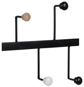 Čierny kovový nástenný vešiak – Ixia