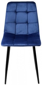Čalouněná židle DENVER samet modrá