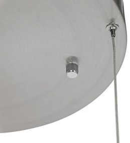 Oceľové závesné svietidlo okrúhle vrátane LED 3-stupňové stmievateľné 3-svetlo - Lyani