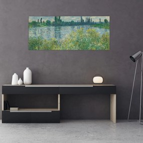 Obraz - Claude Monet, Banks of the Seine, reprodukcia (120x50 cm)