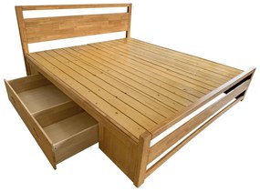 Manželská posteľ 160 cm Senalan (prírodná) (s roštom) (s úl. priestorom). Vlastná spoľahlivá doprava až k Vám domov. 1116500