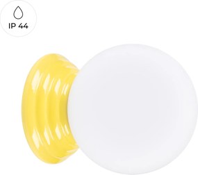 Nástenné svietidlo Zori, 1x biele sklenené tienidlo, y