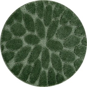 Kúpeľňový koberček SUPREME STONES kamienky, zelený kruh