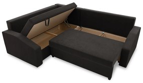 Rohová rozkladacia sedacia súprava GRANDE PLUS - color mikro Ľavá Čierna