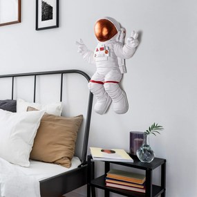Nástenná dekorácia Astronaut 3 biela/oranžová