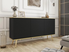 Komoda Oanisew K160, Farby:: biela / biela + zlatá